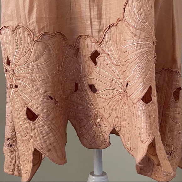 Antropology Floral Cutwork Halter Dress - Picture 7 of 12